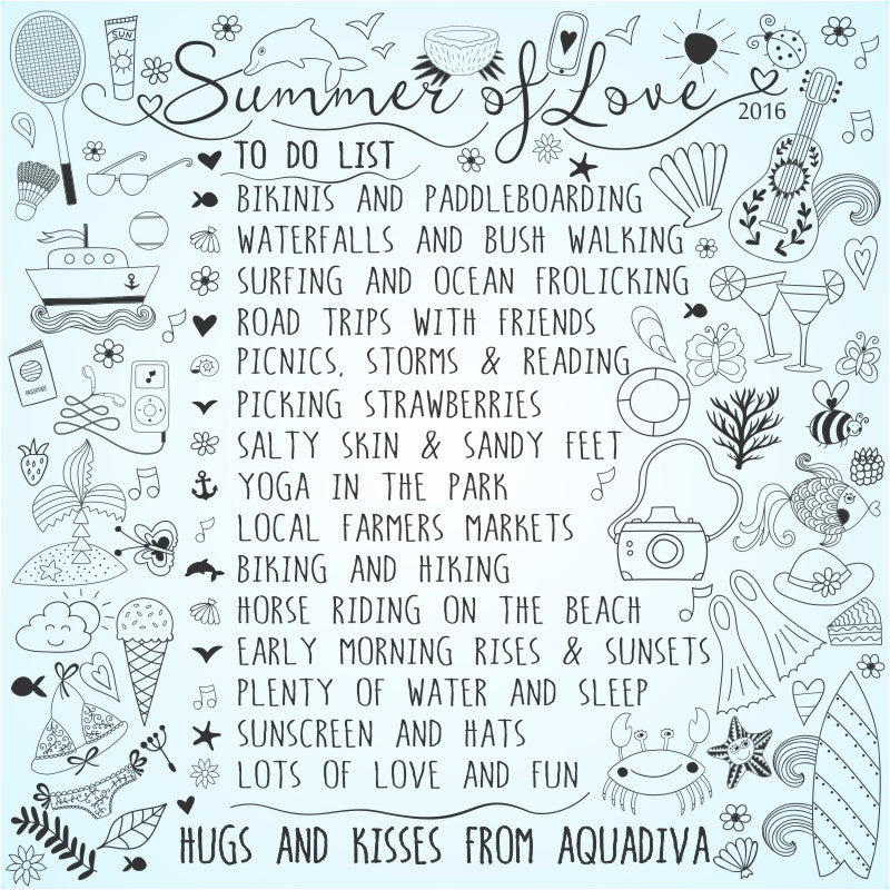 We've made the PERFECT Summer Of Love 'TO DO' list!