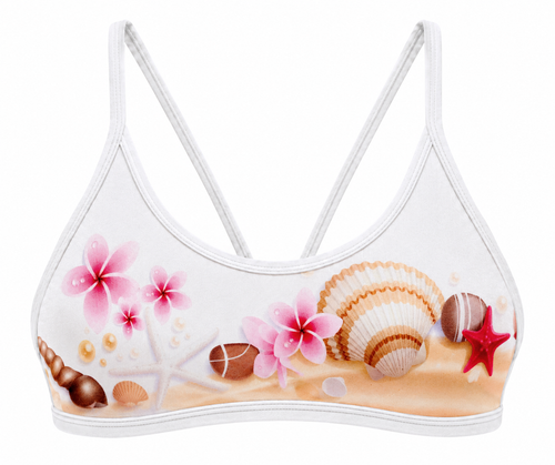 Coquillages nacrés sans ligne de bronzage
